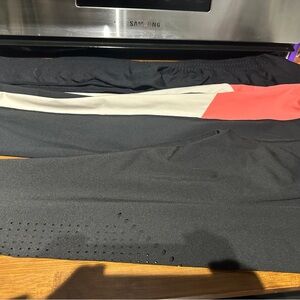 Black and Red Athletic Leggings